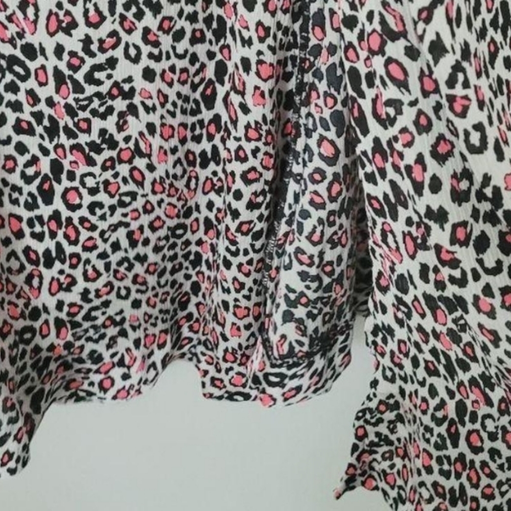 NWOT Zara Pink and Black Leopard Skirt - Picture 4 of 5